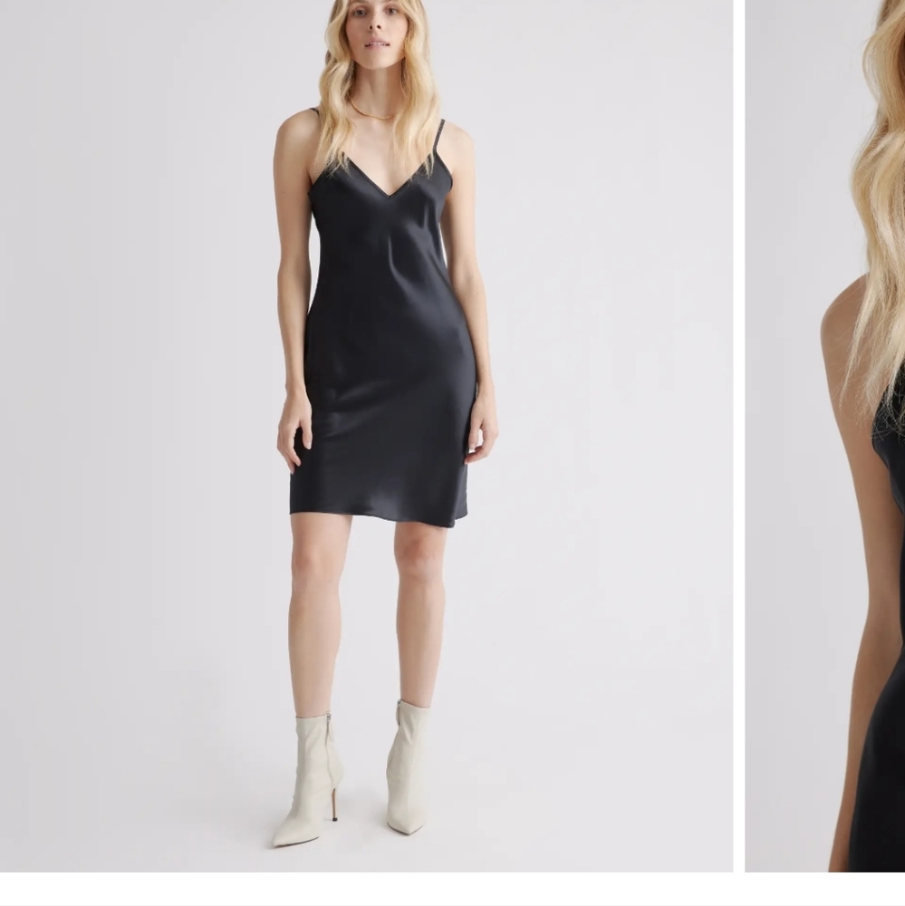 Quince Washable Silk Slip Mini Dress